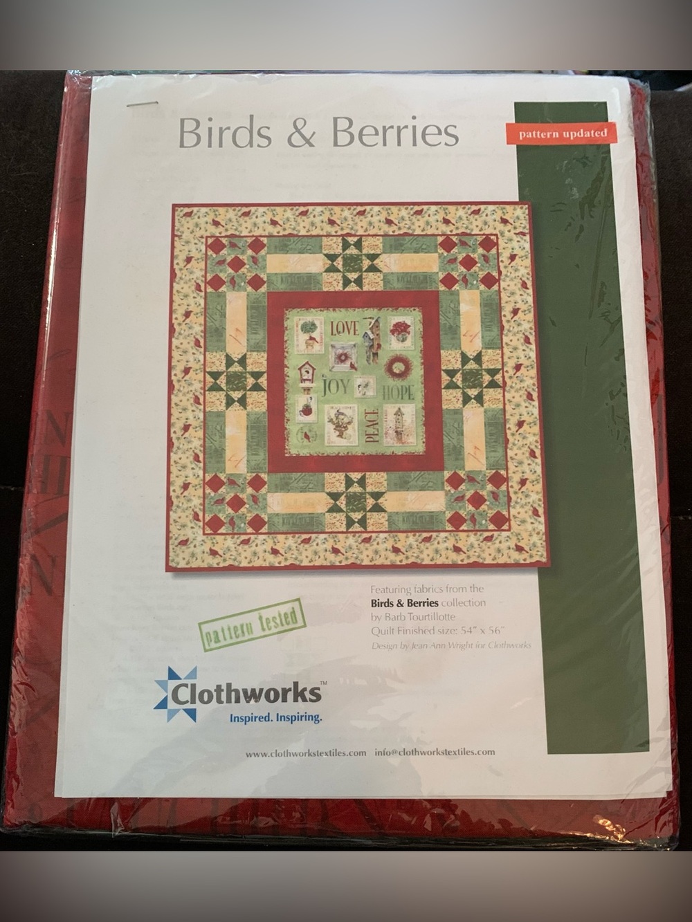 Birds & Berries Quilt Pattern and Kit
